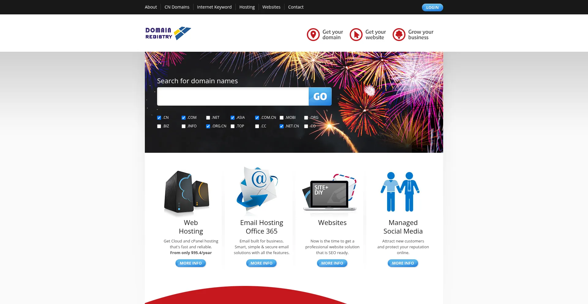 Website screenshot of Chinanamedns.com
