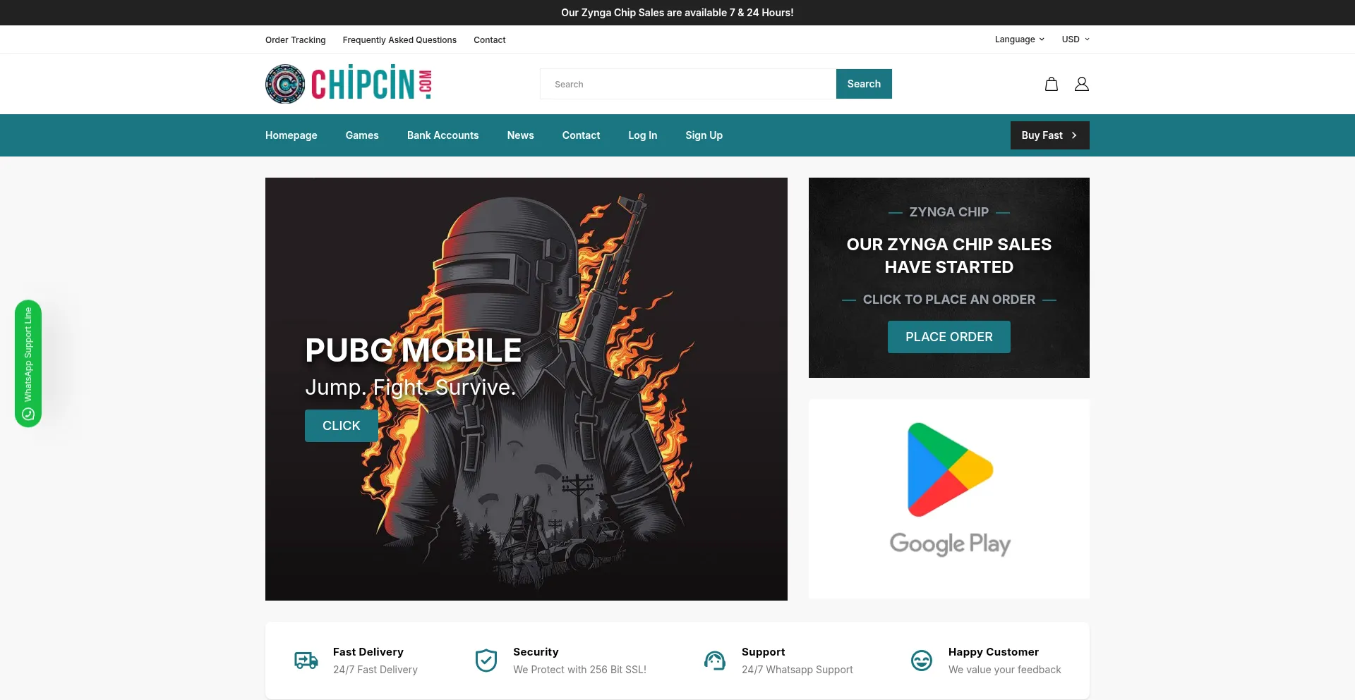 Chipcin.com Screenshot