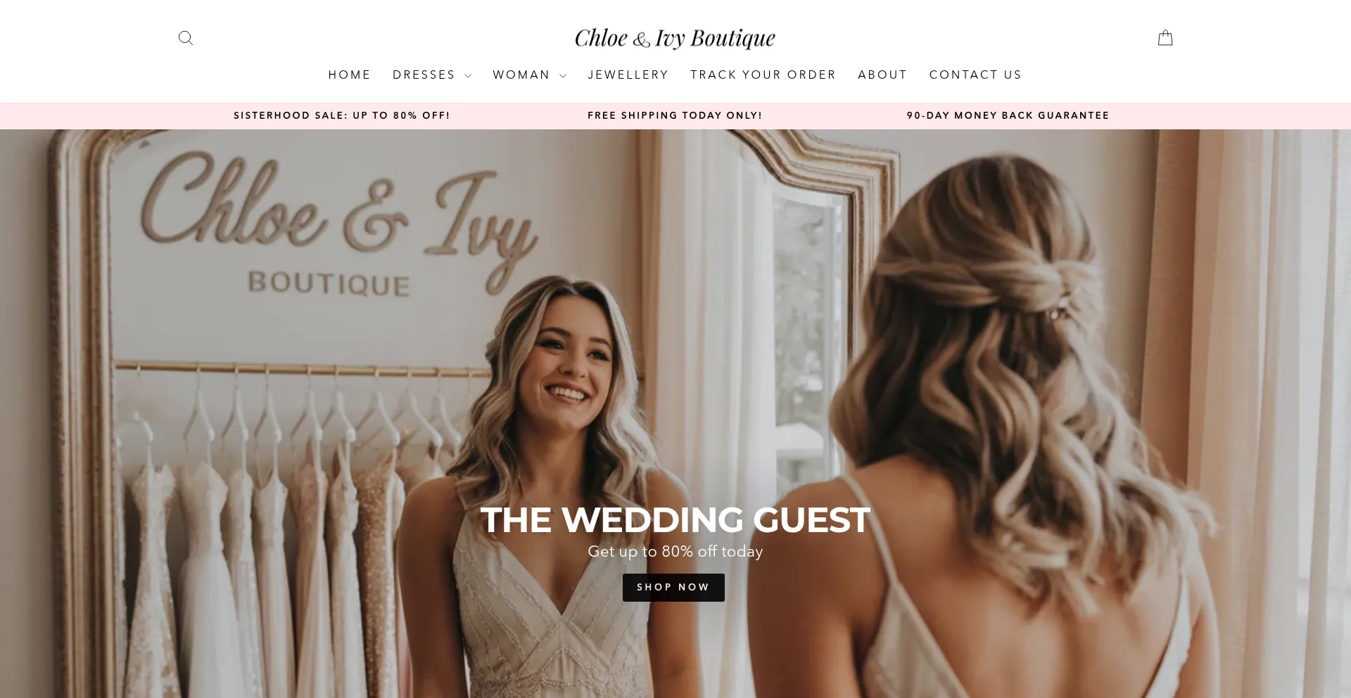 Website screenshot of Chloeandivy-boutique.com