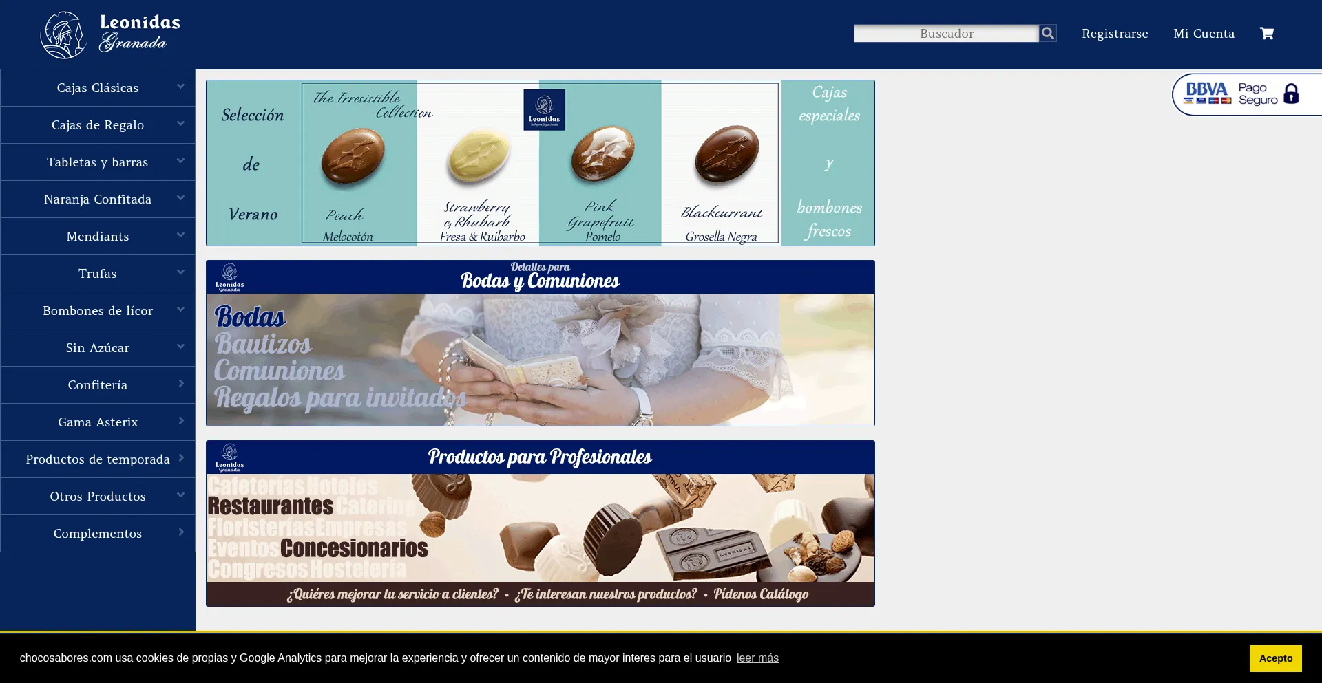 Chocosabores.com Screenshot
