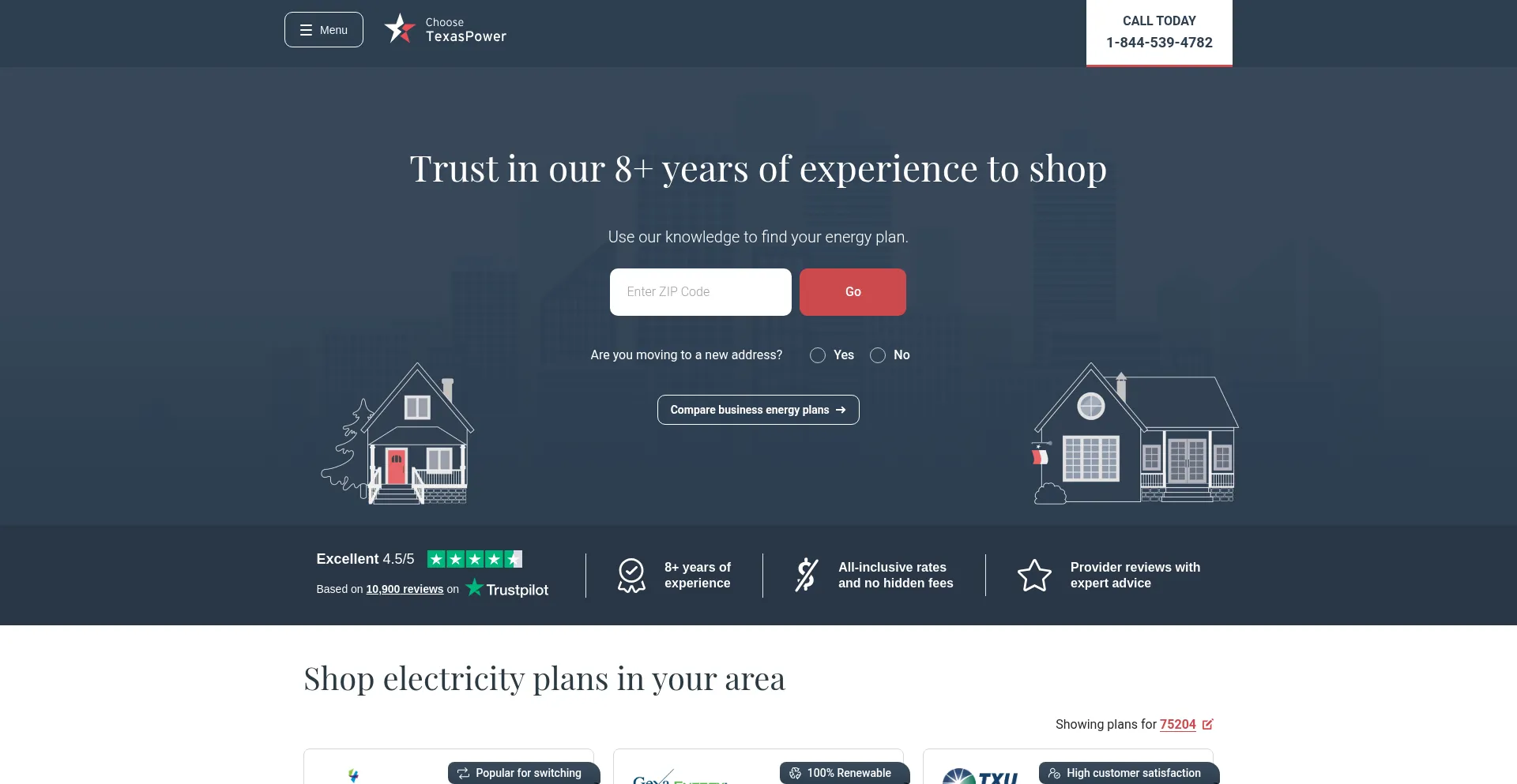 Website screenshot of Choosetexaspower.org