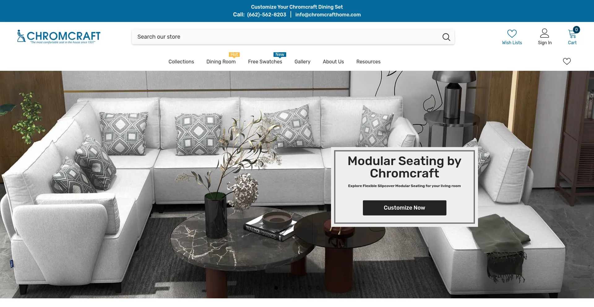 Website screenshot of Chromcrafthome.com