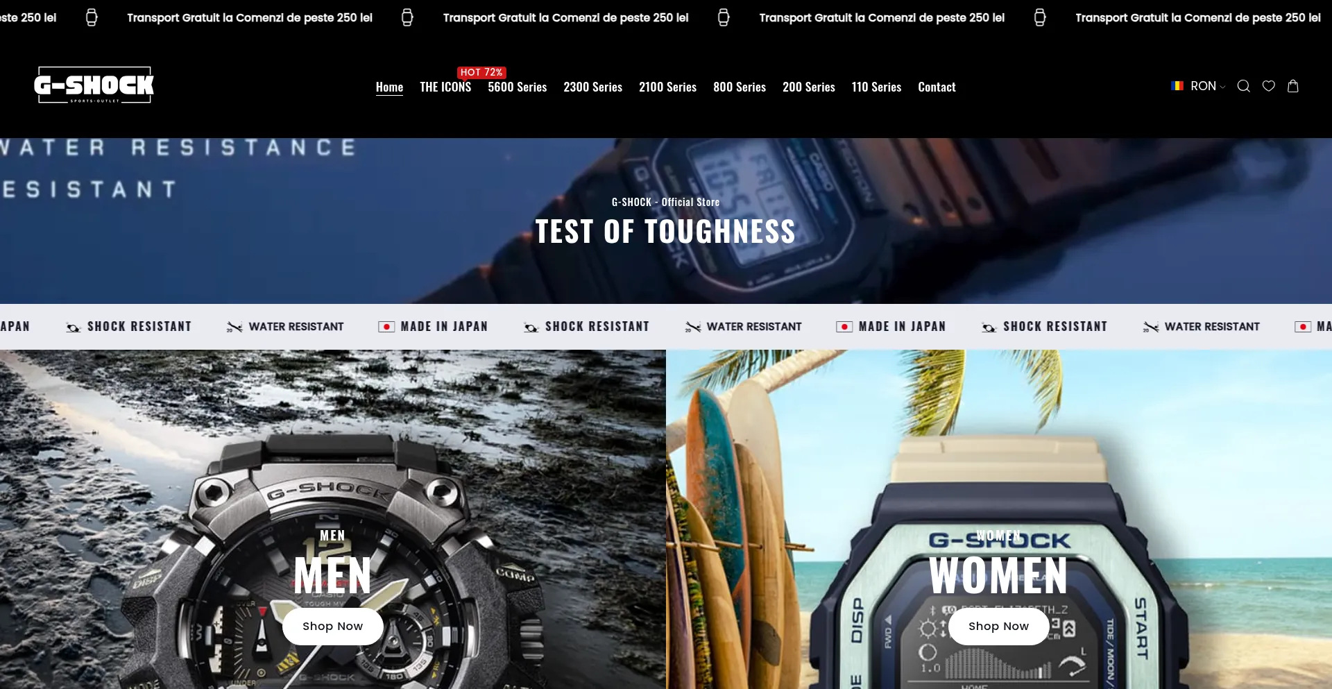 Website screenshot of Chronogshock.com
