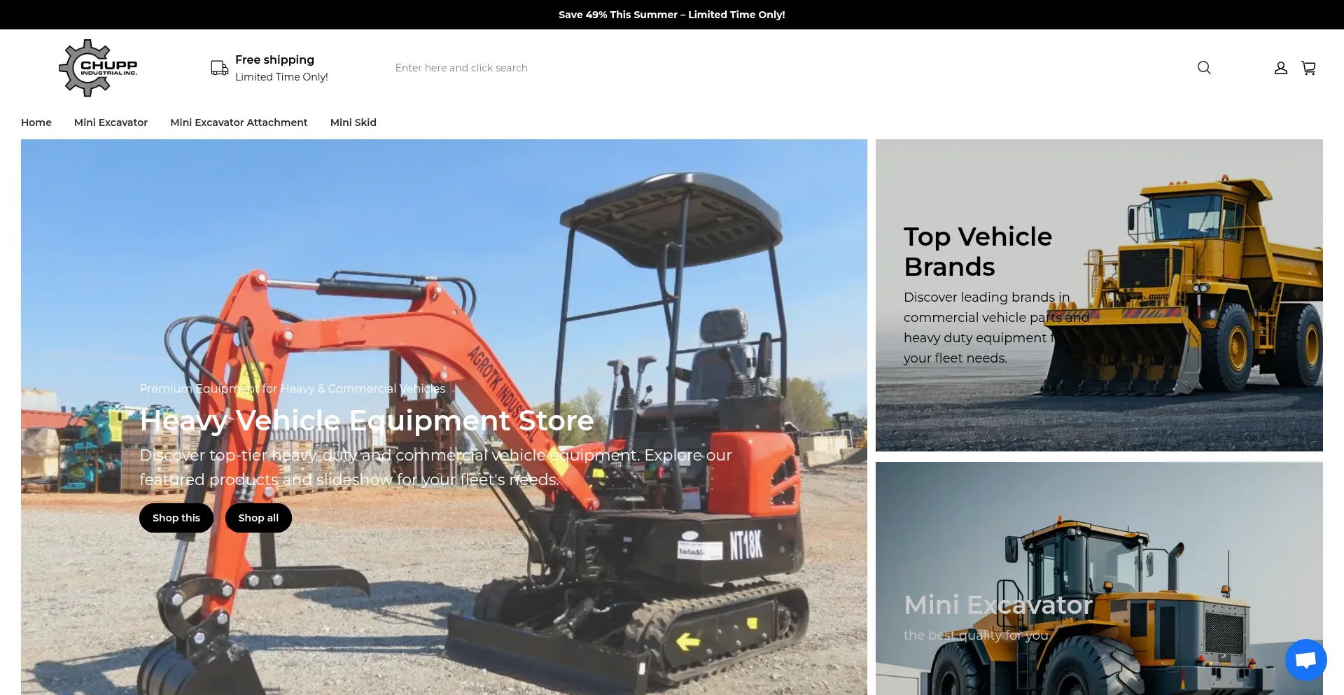 Website screenshot of Chuppindustrialofficial.com