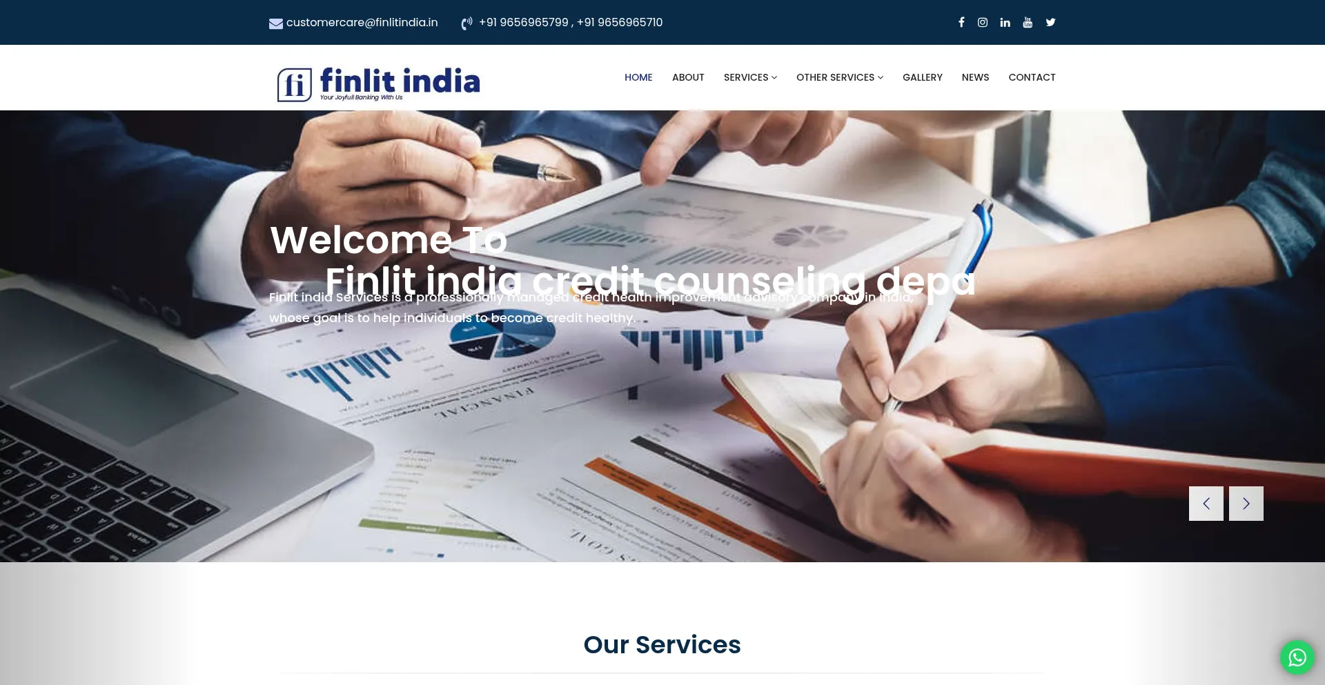 Website screenshot of Cibilconsultantkochi.com