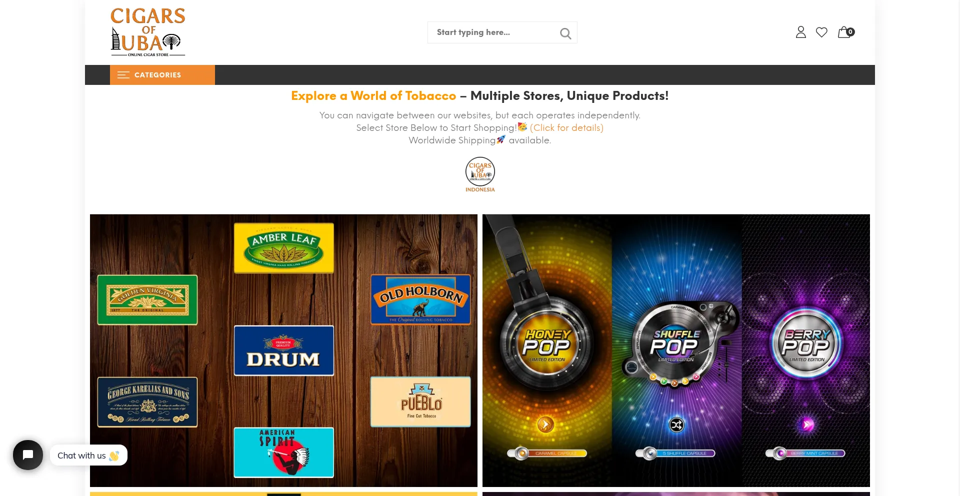 Website screenshot of Cigarsofdubai.com