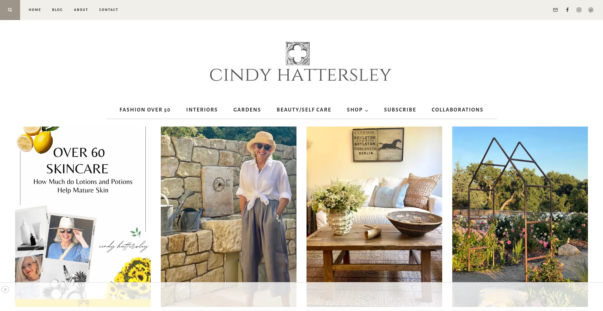 Website screenshot of Cindyhattersleydesign.com