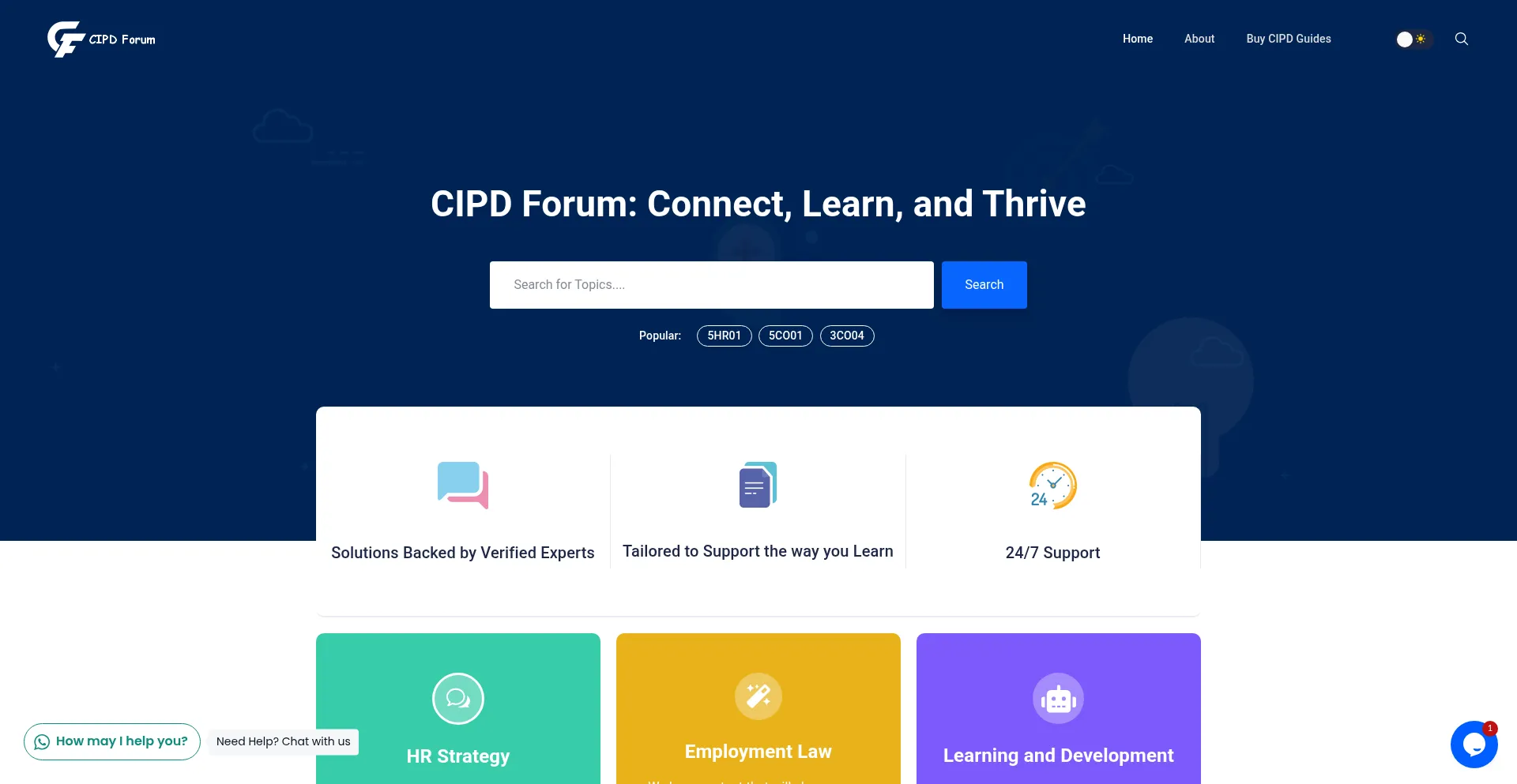 Website screenshot of Cipdforum.co.uk