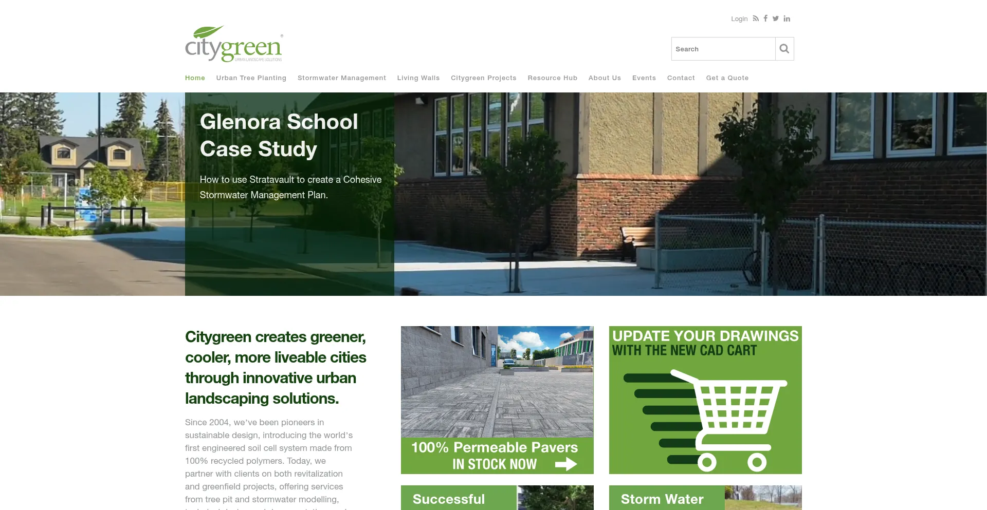 Website screenshot of Citygreen.com
