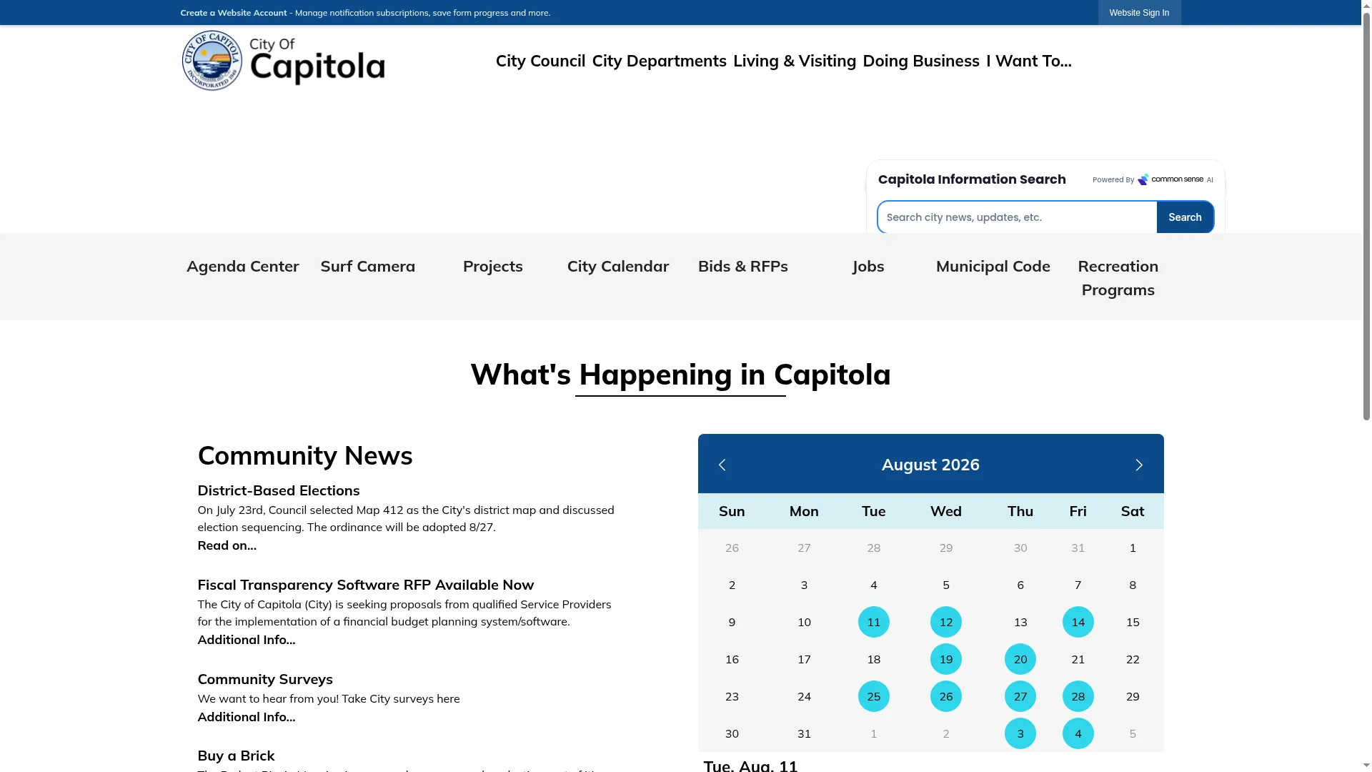 Cityofcapitola.gov