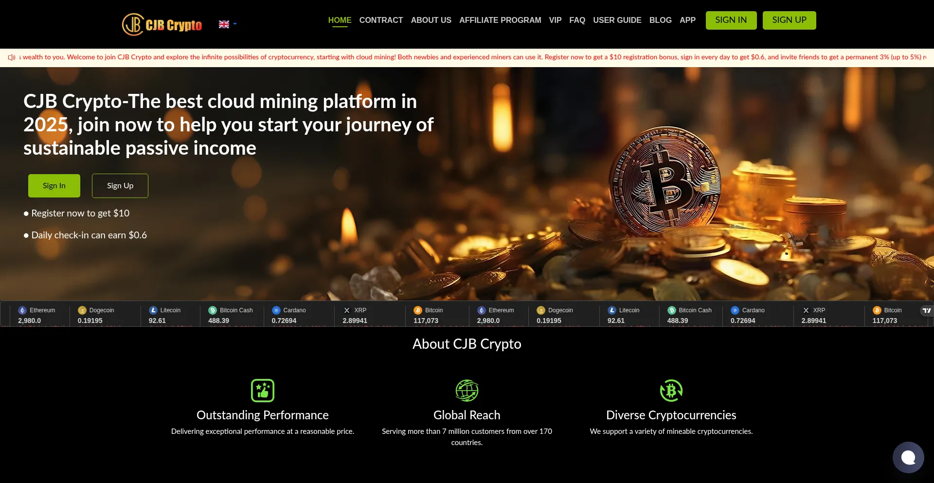 Website screenshot of Cjb.top