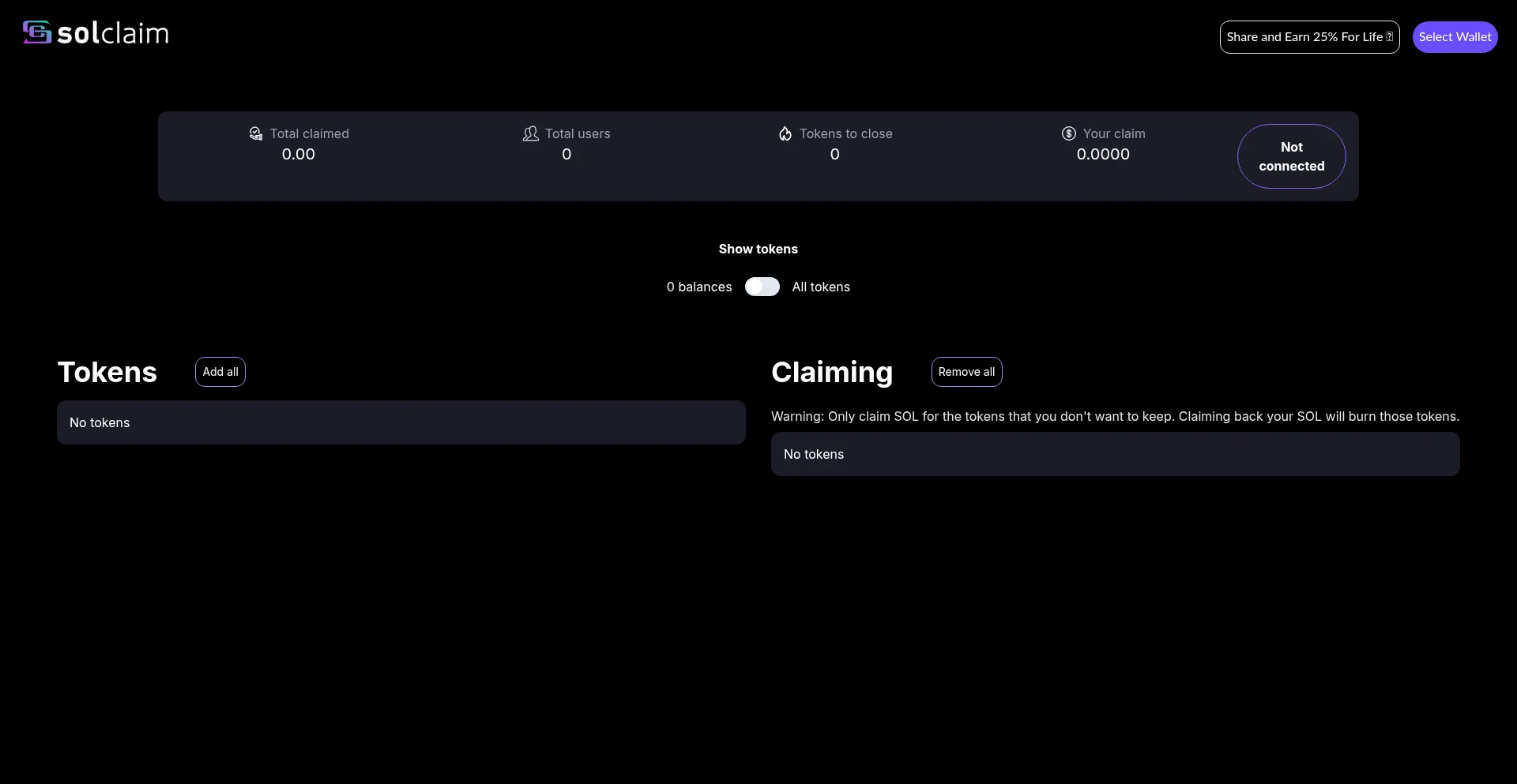 Claimsol-8fx.pages.dev Screenshot