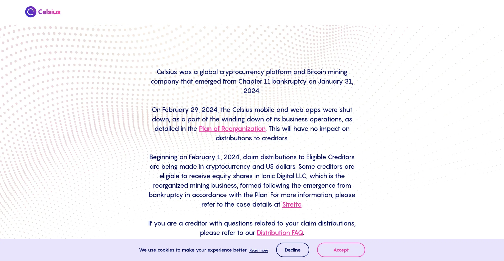 Website screenshot of Claimsportal-id88122.third-celsiusnetwork.com