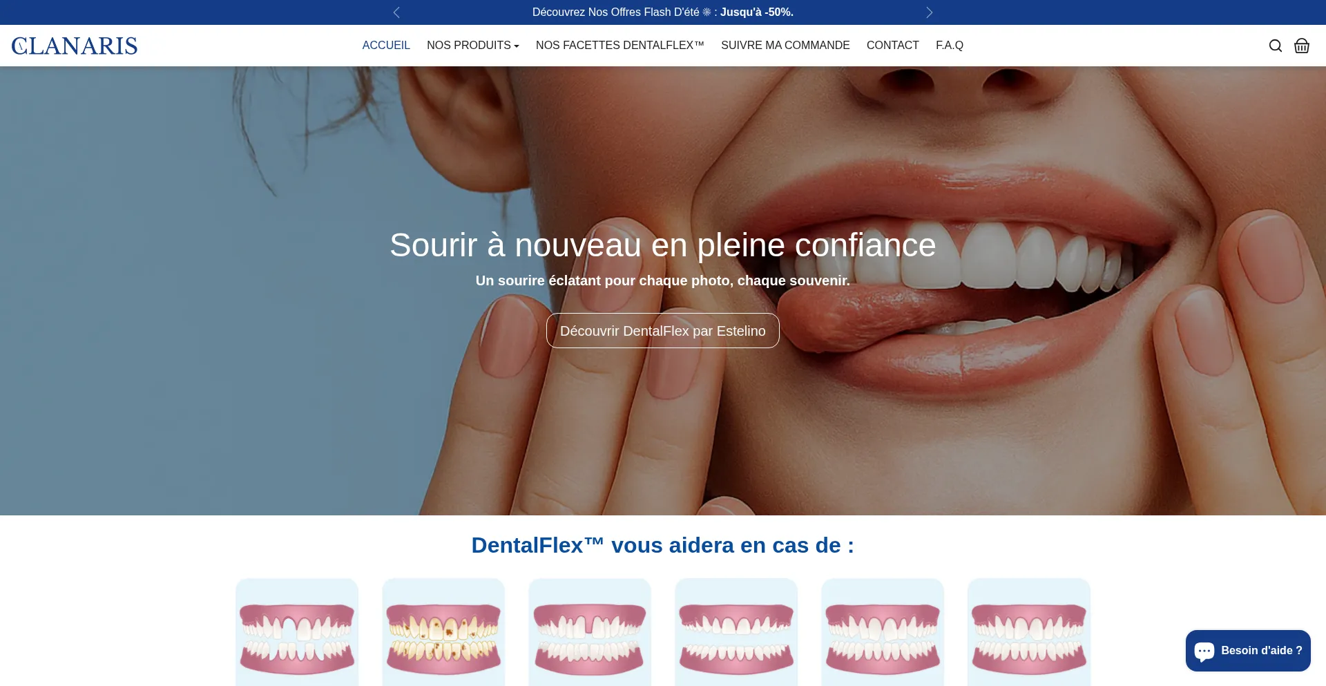 Website screenshot of Clanaris.com