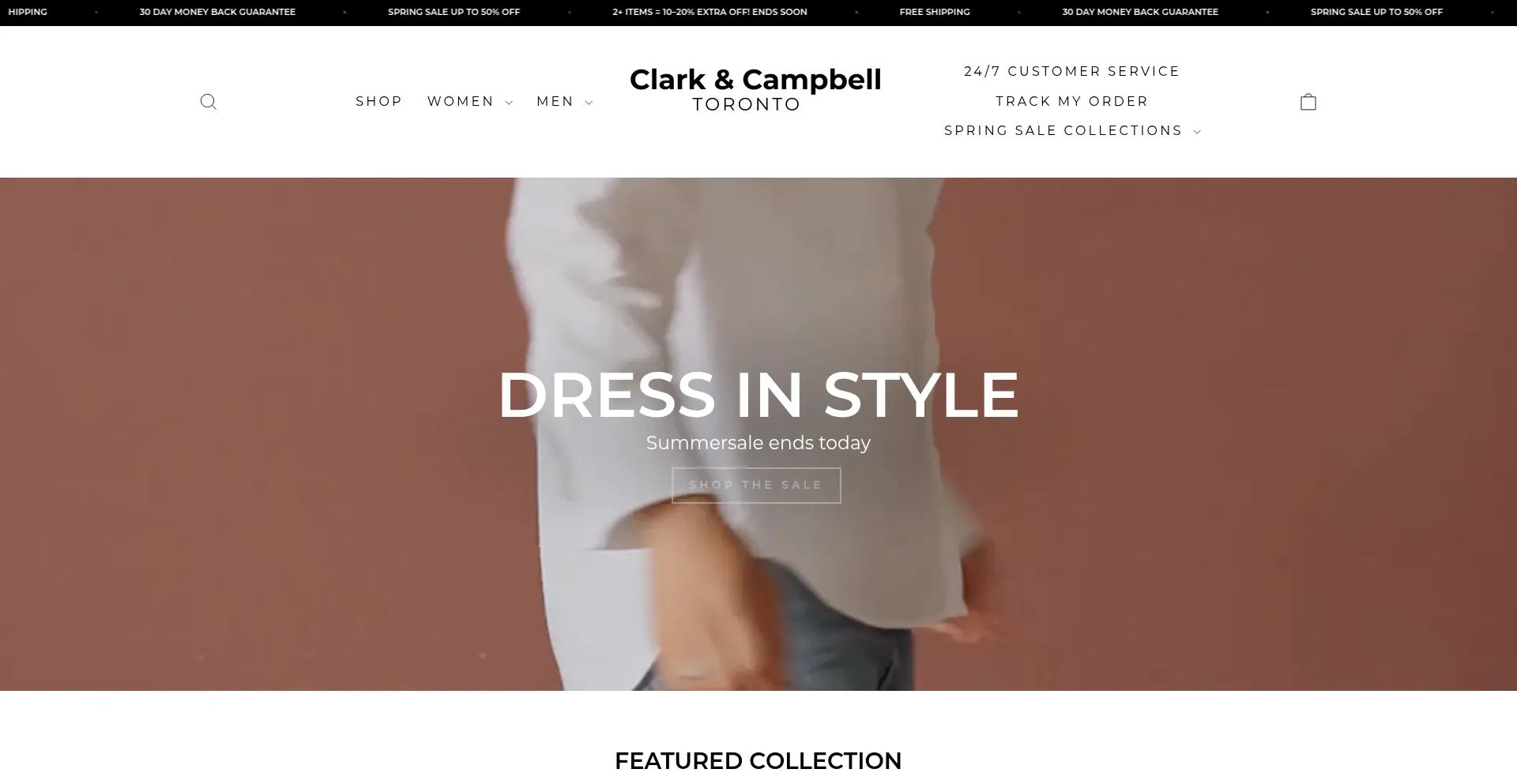 Website screenshot of Clarkandcampbell.com