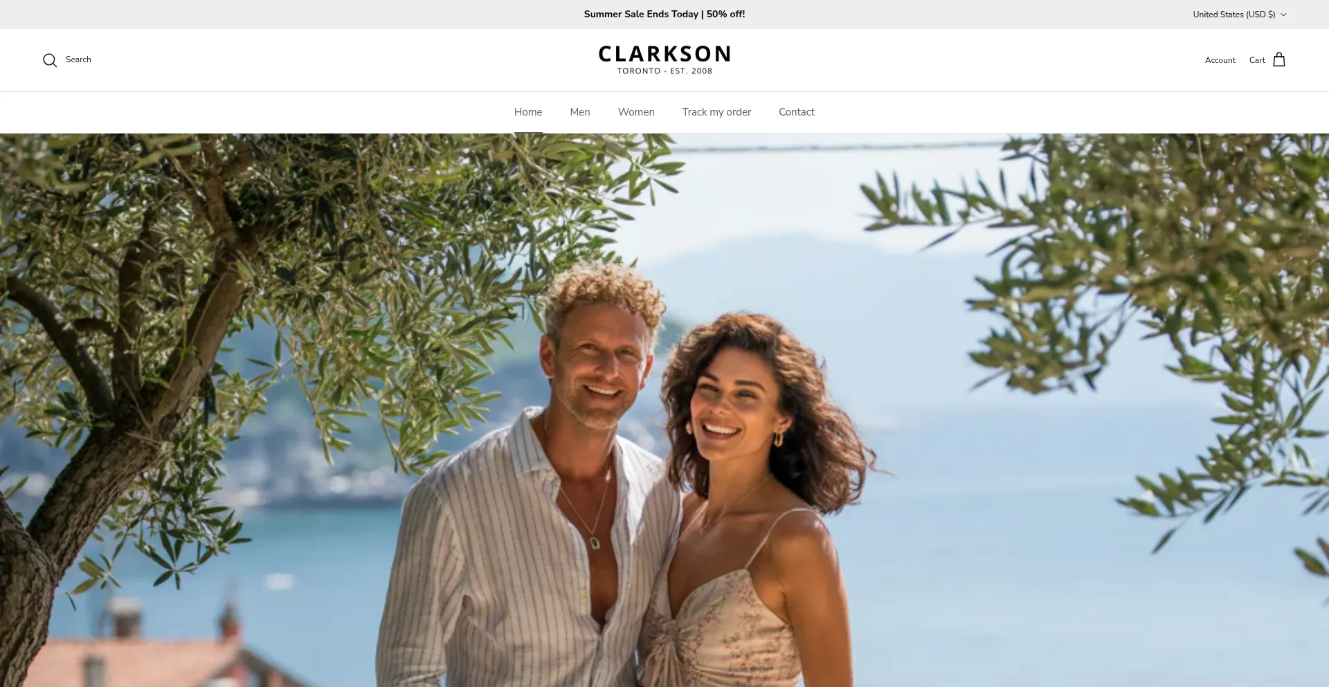 Website screenshot of Clarksontoronto.com