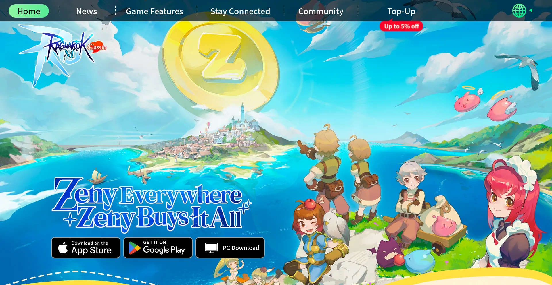 Website screenshot of Classicglobal.ragnaroketernallove.com
