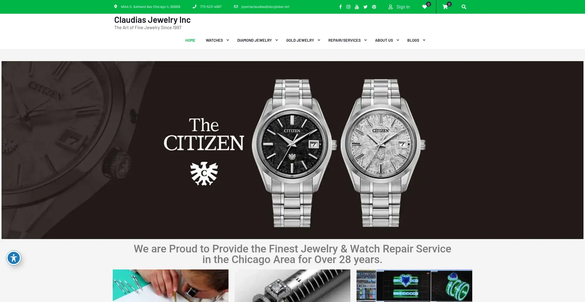 Claudiasjewelryinc.com Screenshot