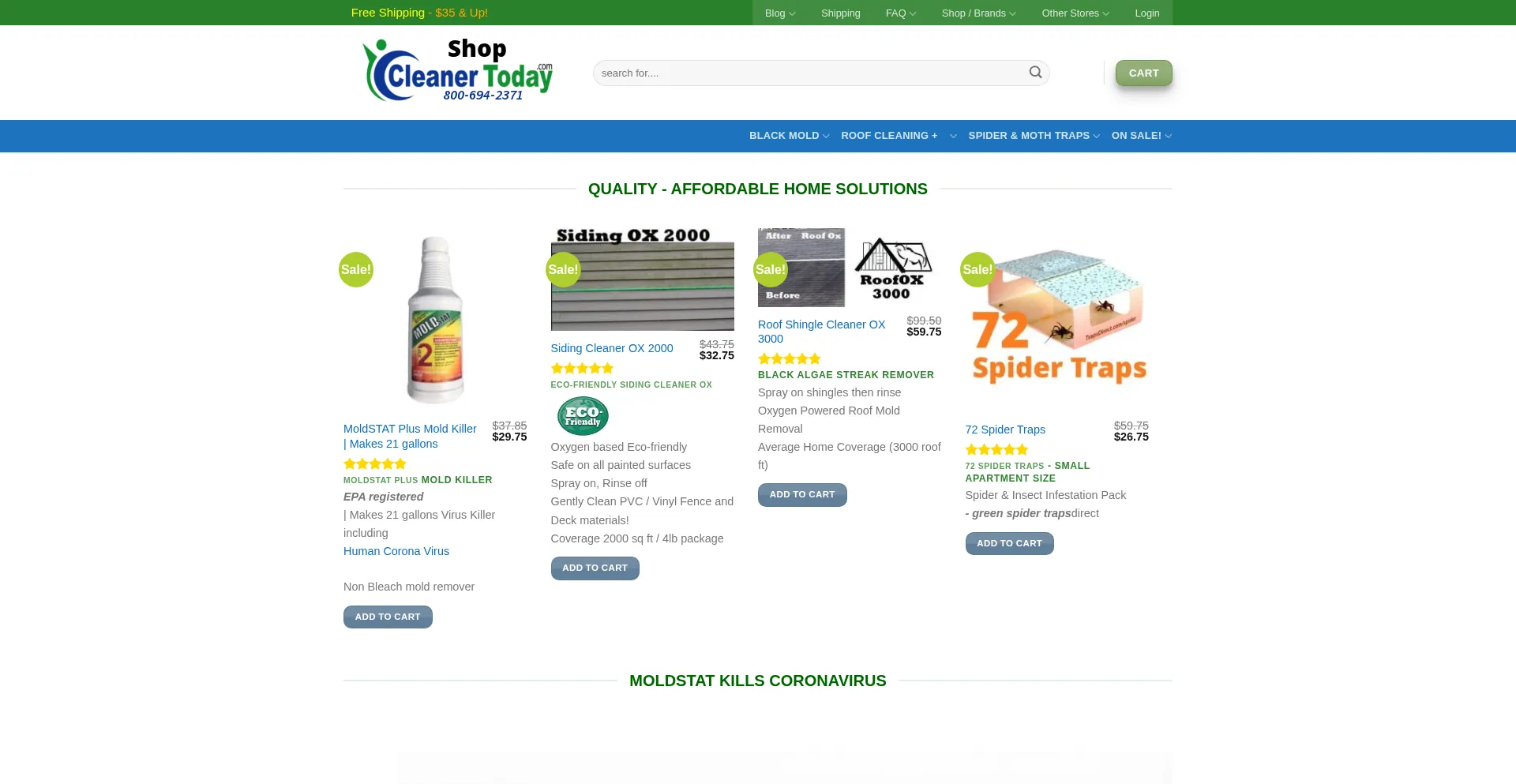 Website screenshot of Cleanertoday.com