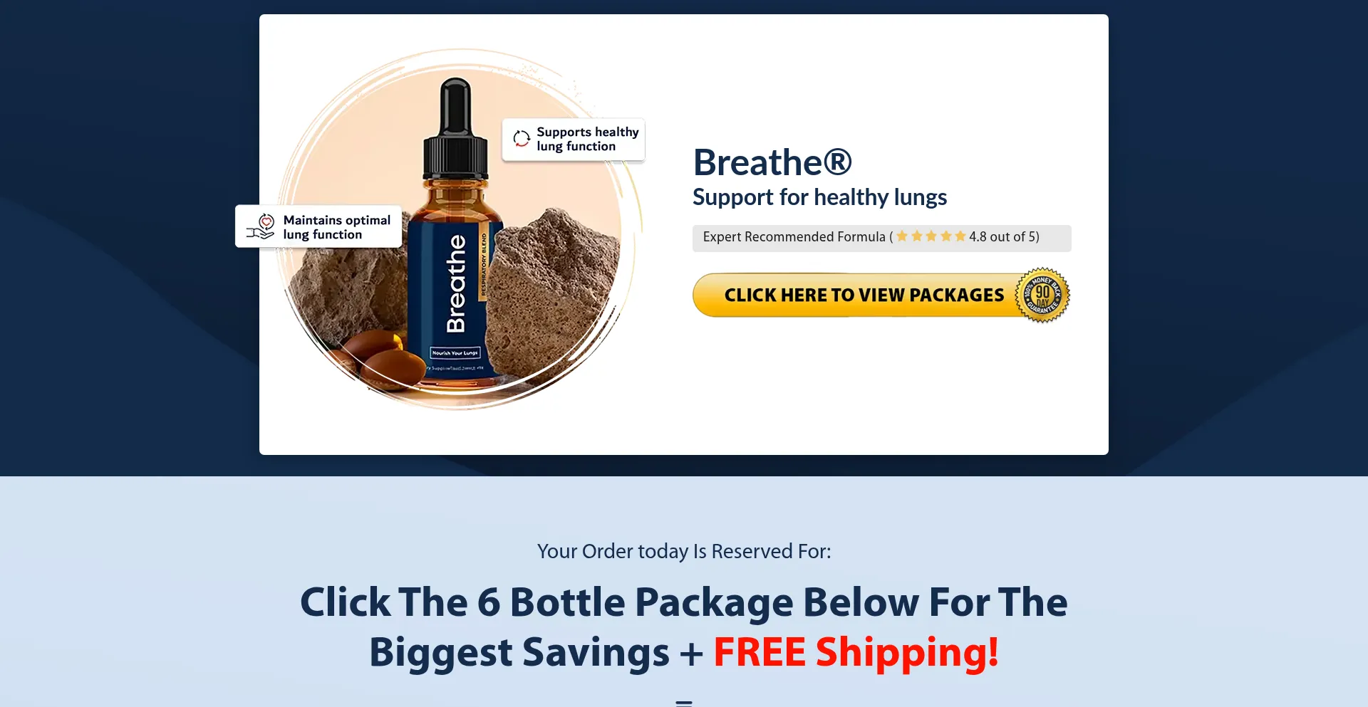 Website screenshot of Clearmylungs.co