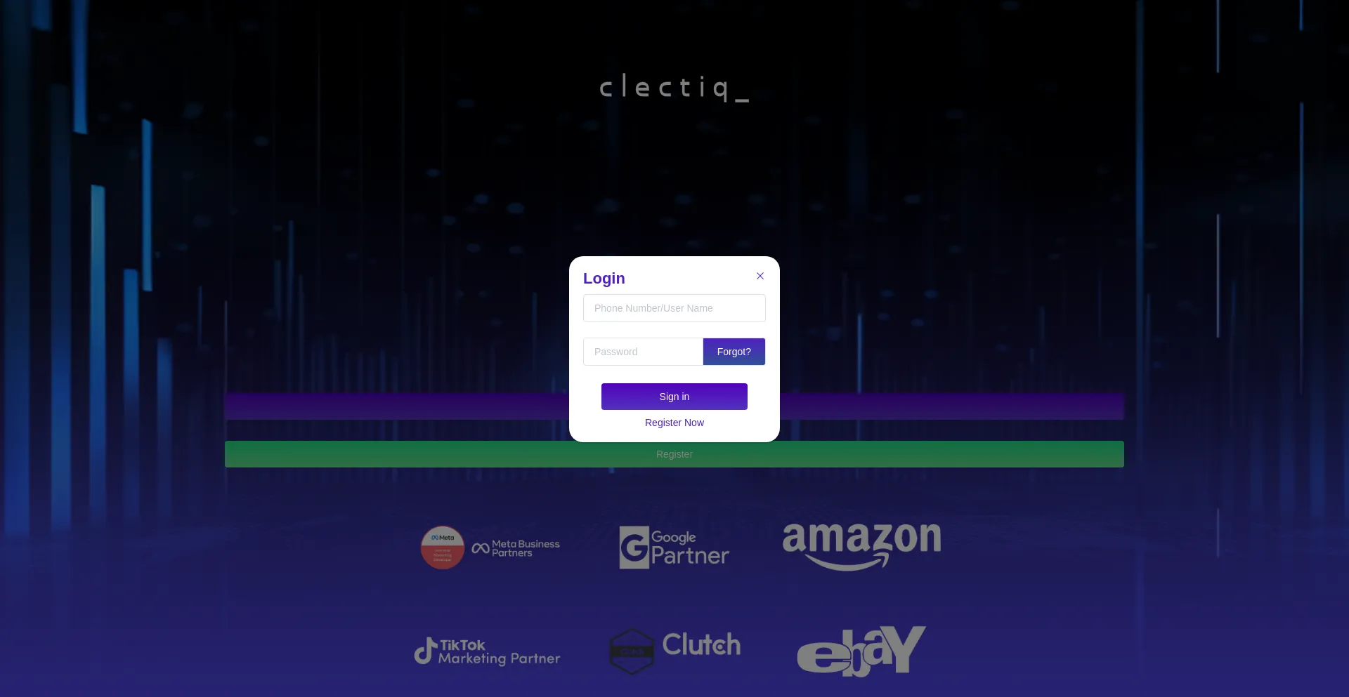 Website screenshot of Clectiqwork.life