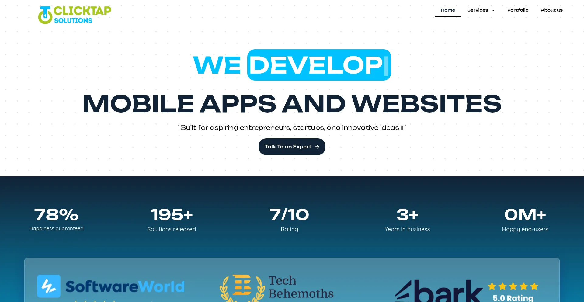 Clicktapsolutions.com Screenshot