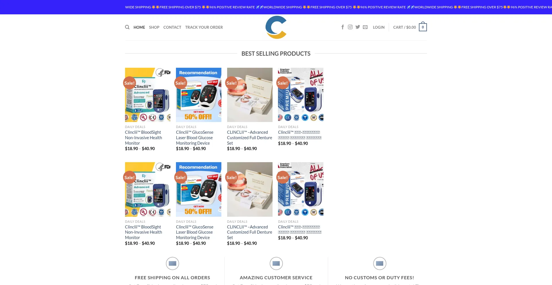 Website screenshot of Clinclii.net