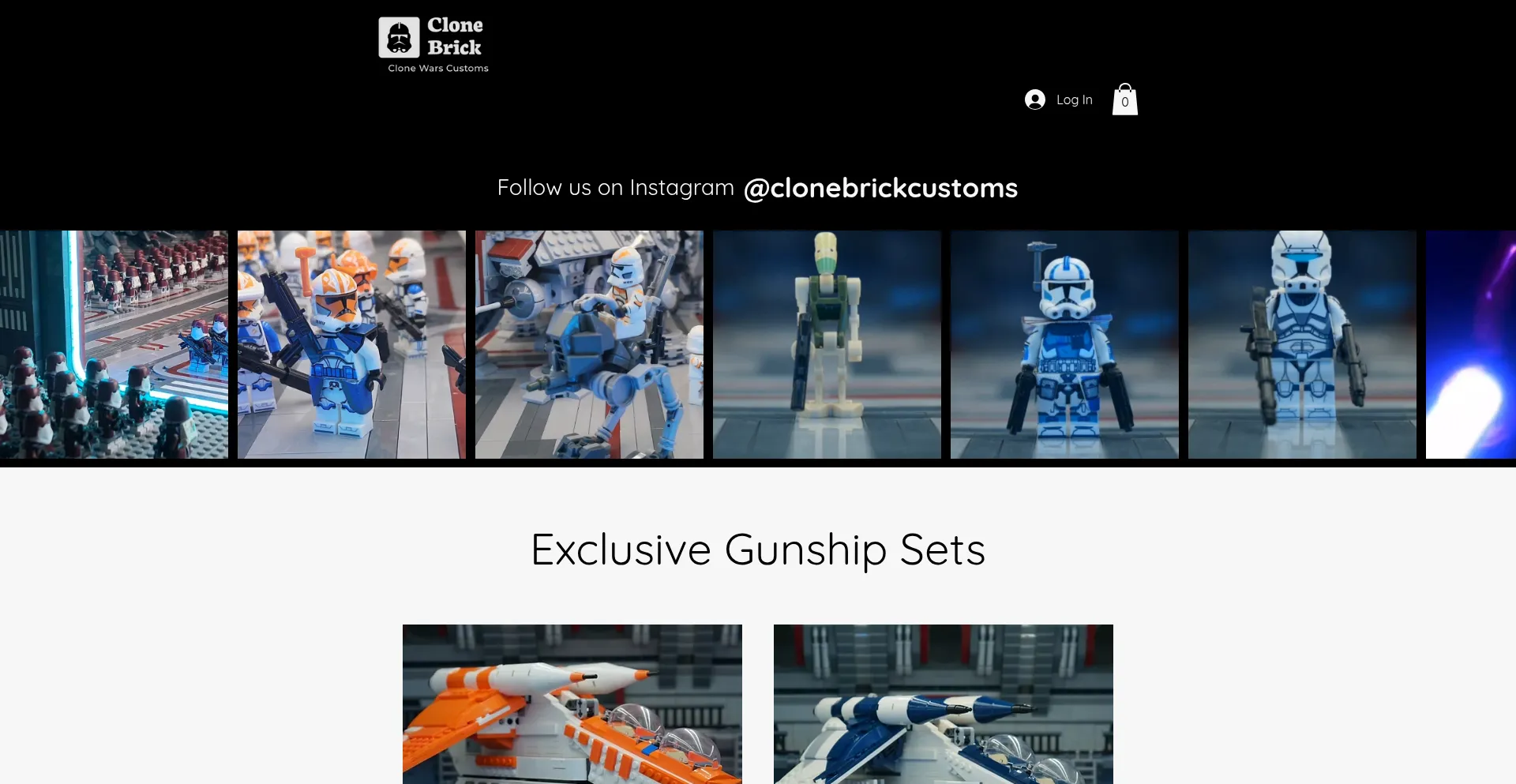 Website screenshot of Clonebrick.com