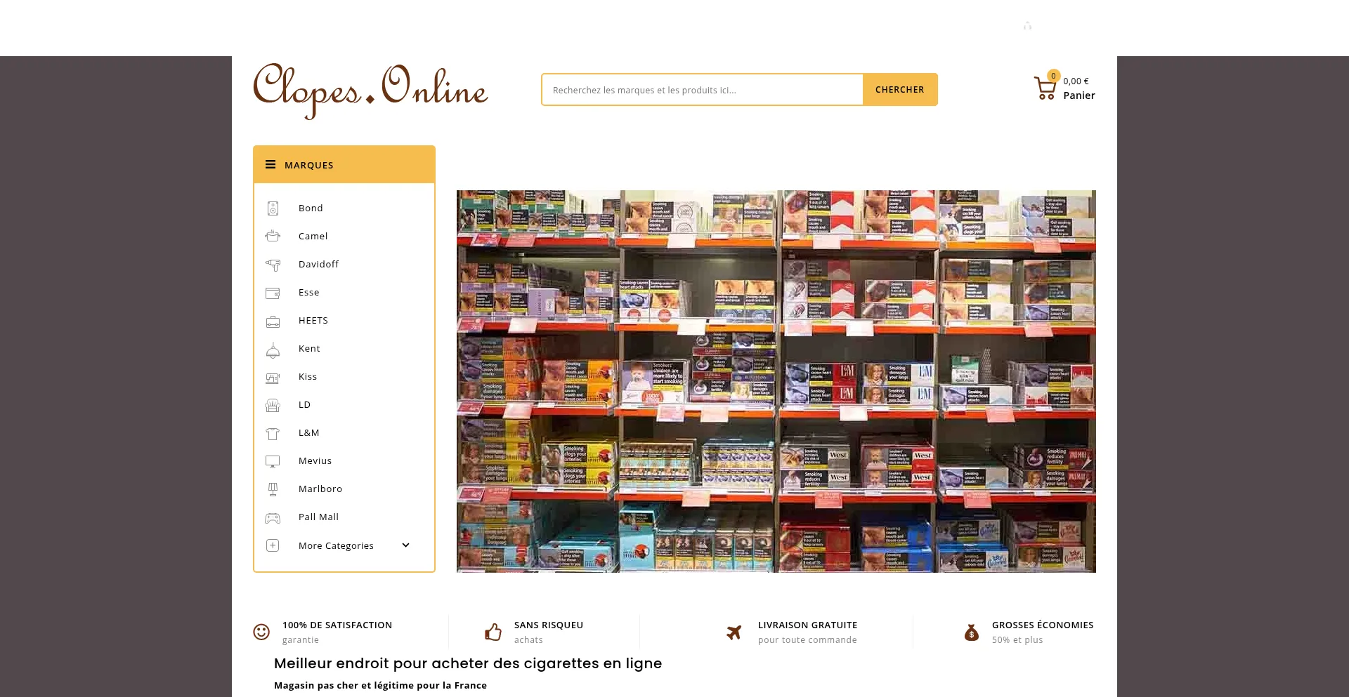 Website screenshot of Clopes.online