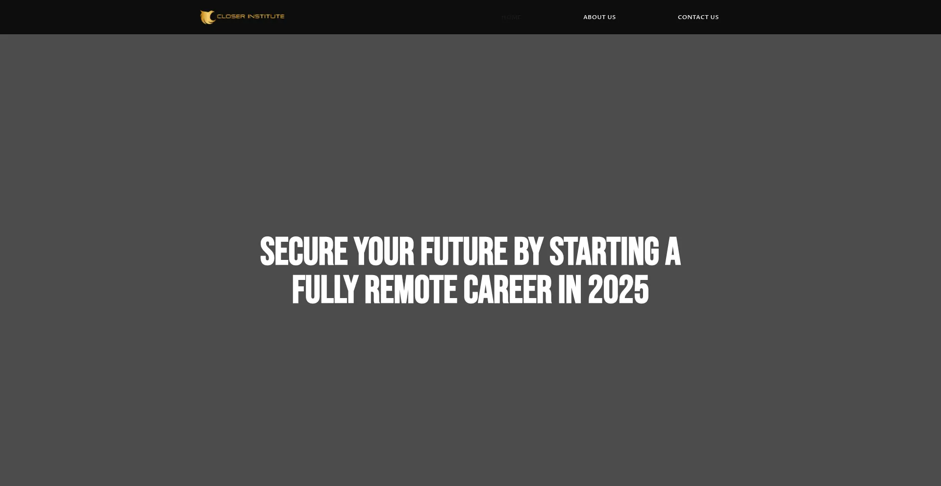 Website screenshot of Closerinstitute.com.au