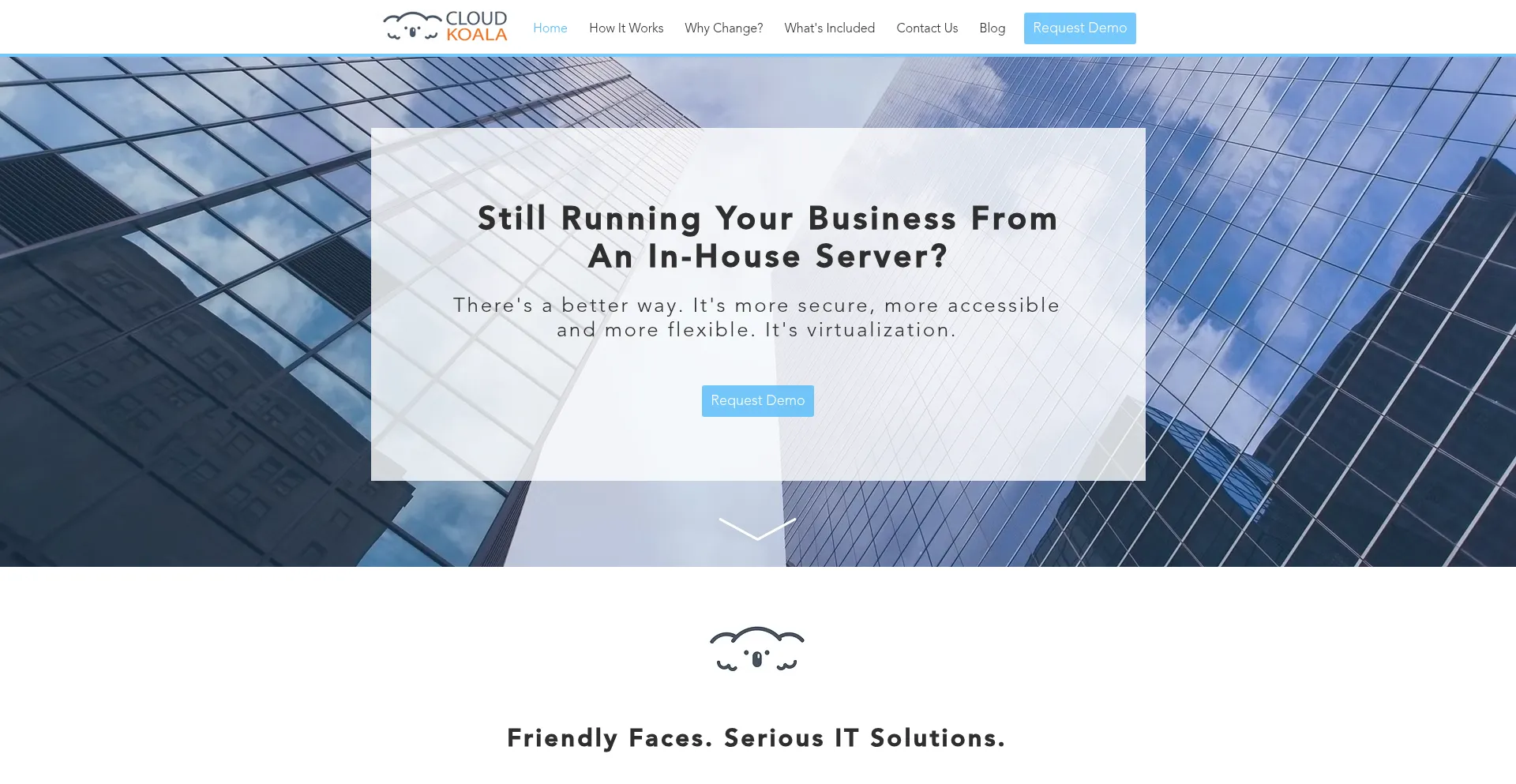 Website screenshot of Cloudkoalatech.com