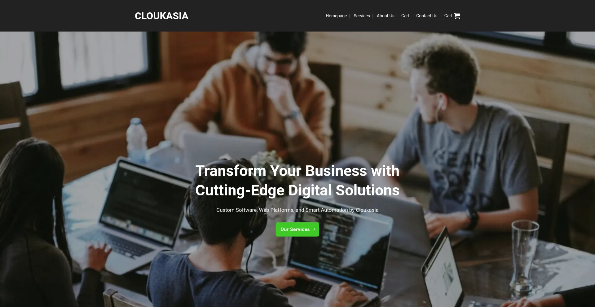 Website screenshot of Cloukasia.com