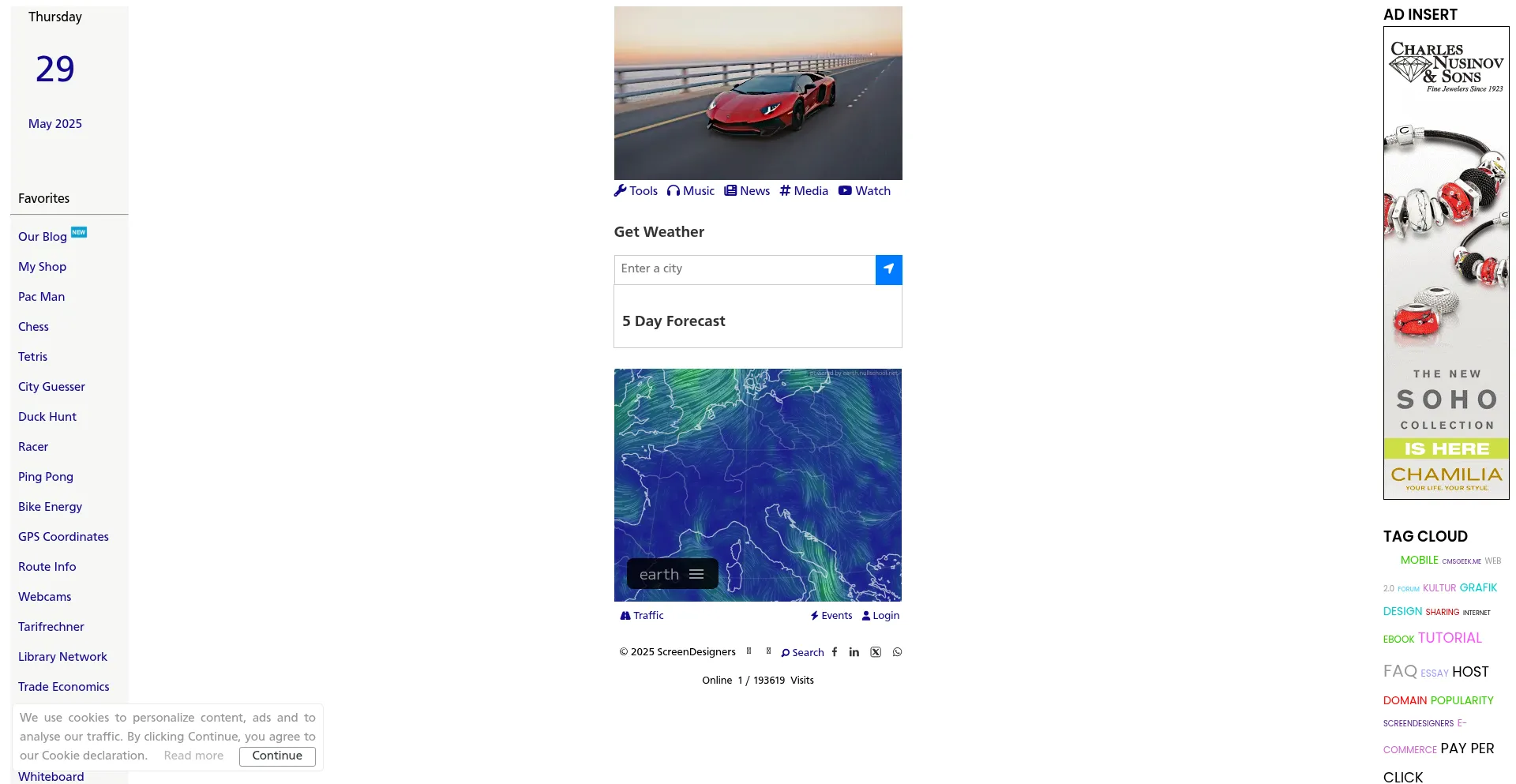 Website screenshot of Cmsgeek.me