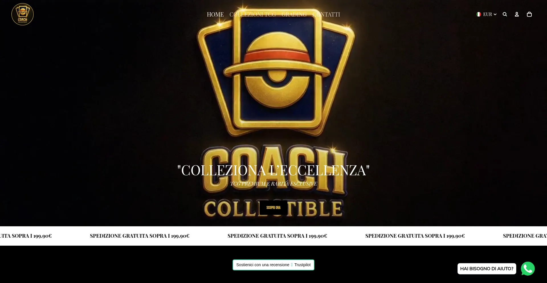 Website screenshot of Coachcollectible.com