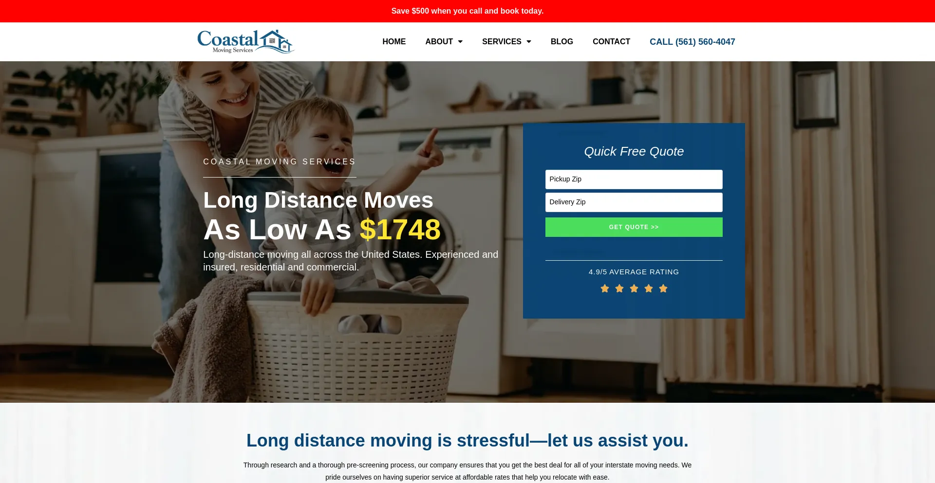 Coastalmovingservices.com Screenshot