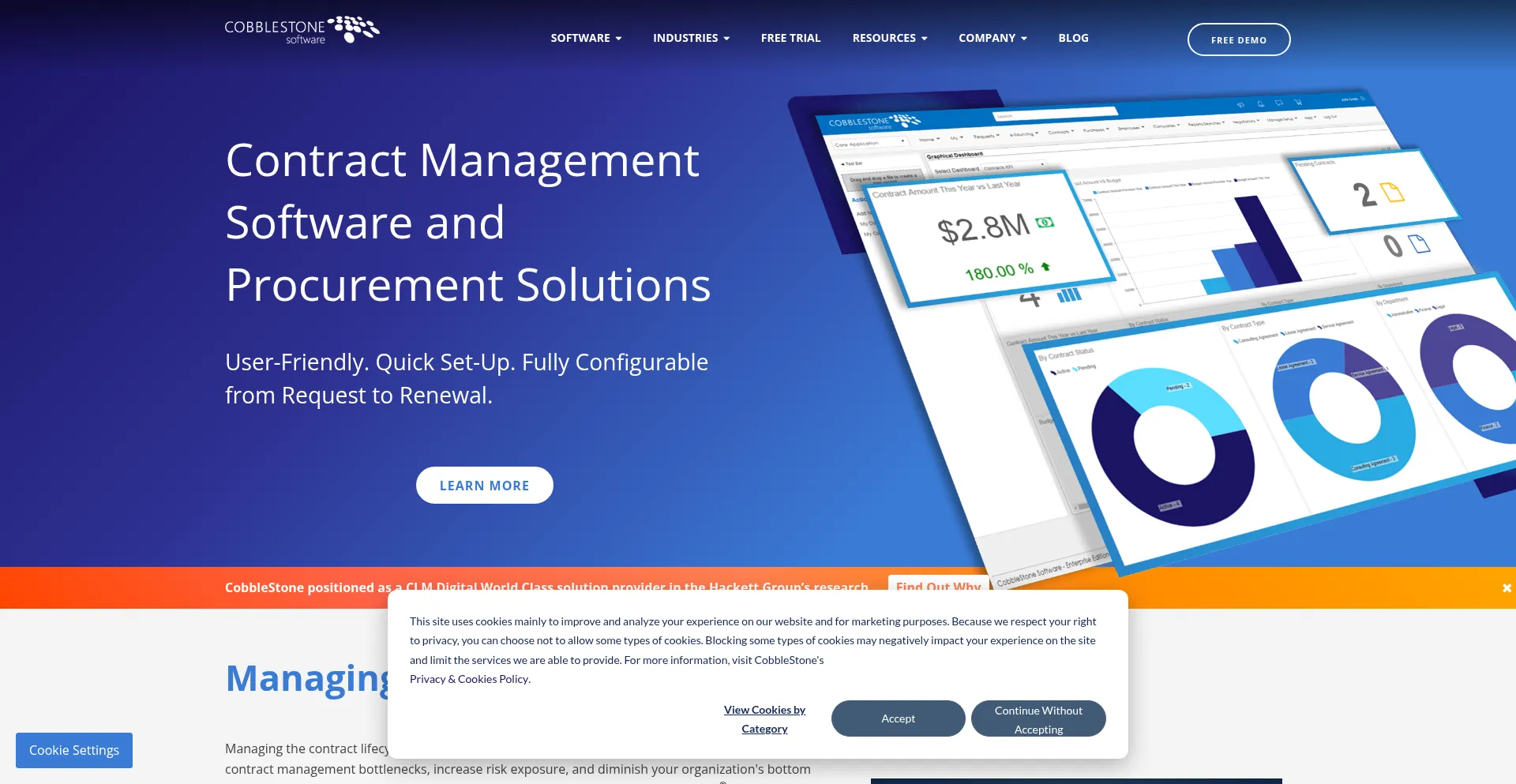 Website screenshot of Cobblestonesoftware.com
