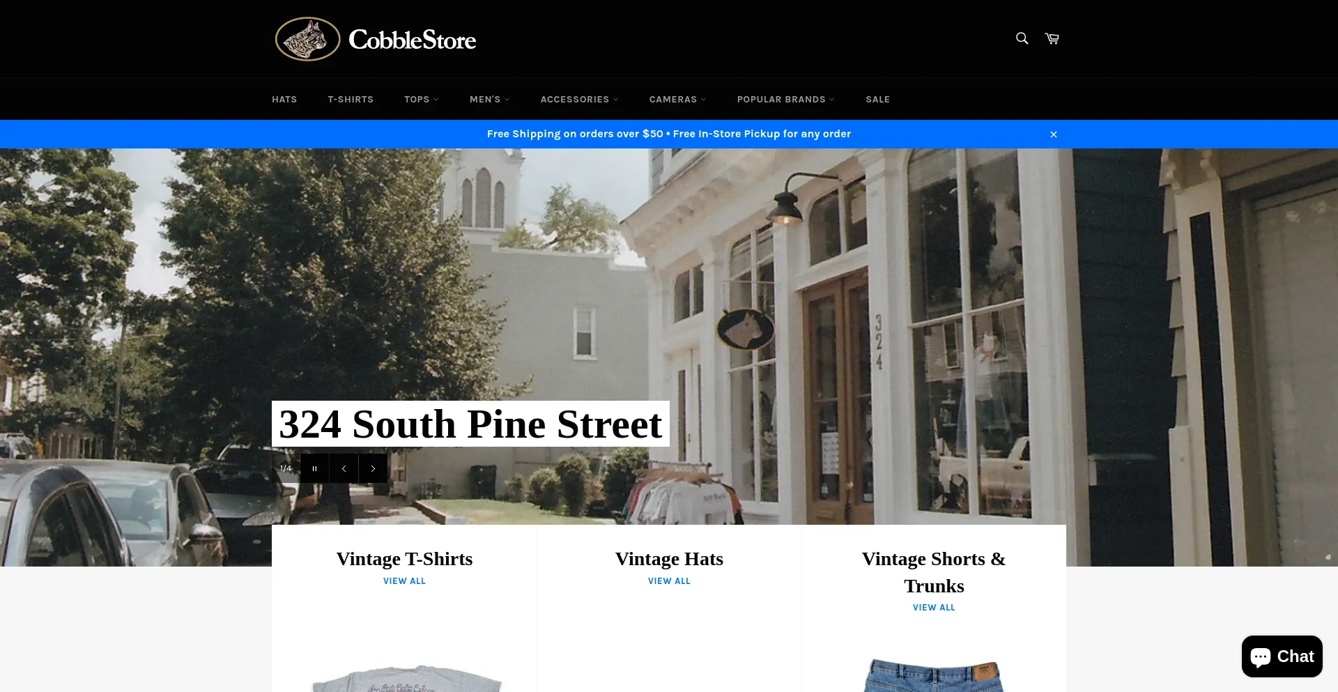 Website screenshot of Cobblestore.com