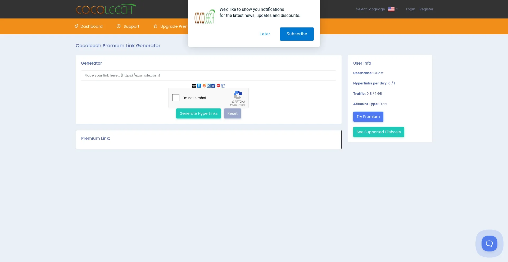 Website screenshot of Cocoleech.com