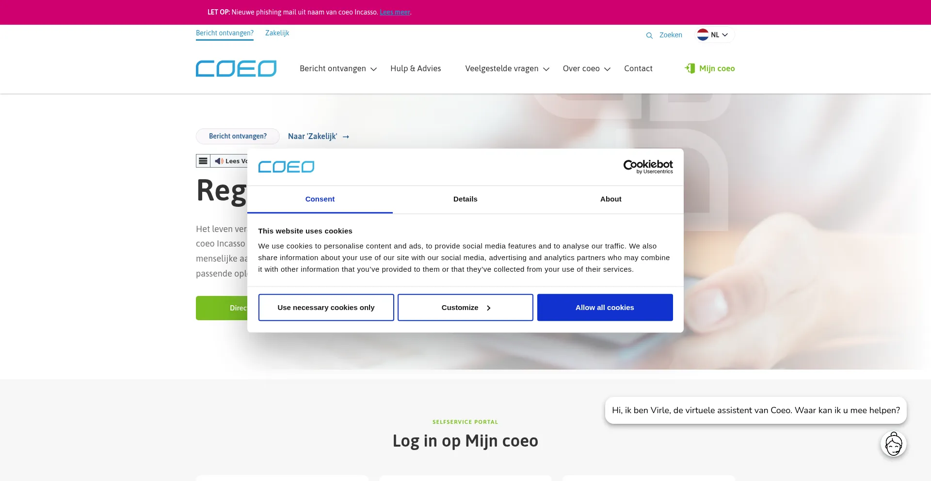 Coeo-incasso.nl Screenshot