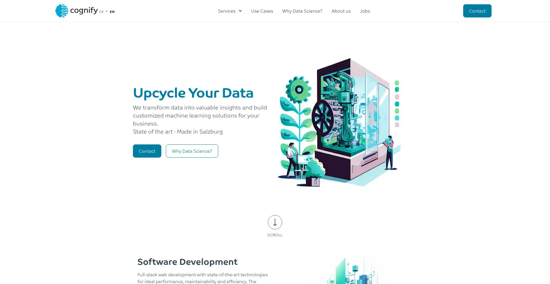 Website screenshot of Cognify.ai