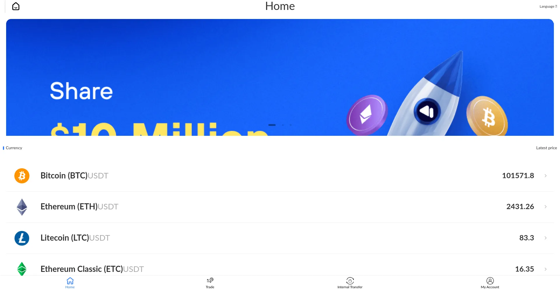 Website screenshot of Coinapam.com