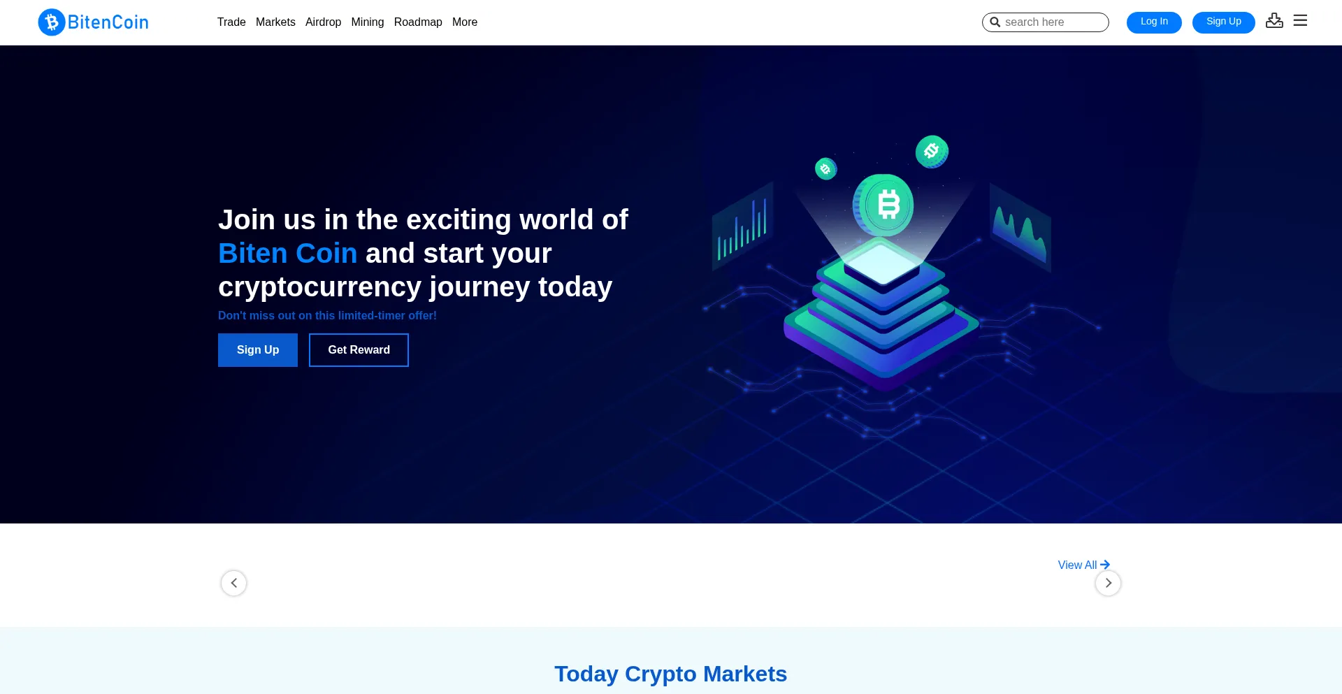 Website screenshot of Coinbiten.com