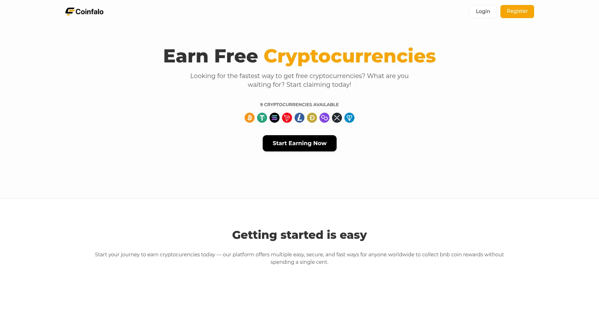 Coinfalo.com Screenshot