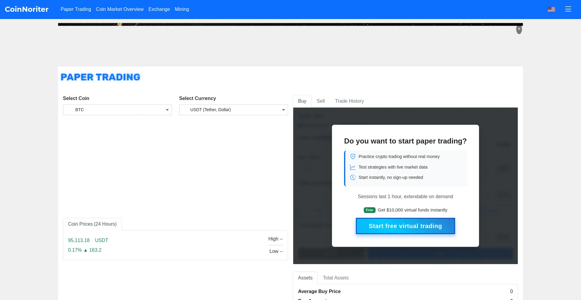 Website screenshot of Coinnoriter.click
