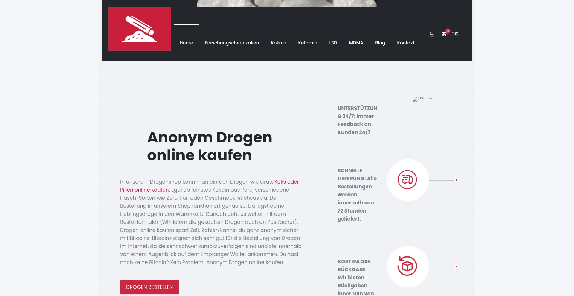 Website screenshot of Coke2kaufen.com