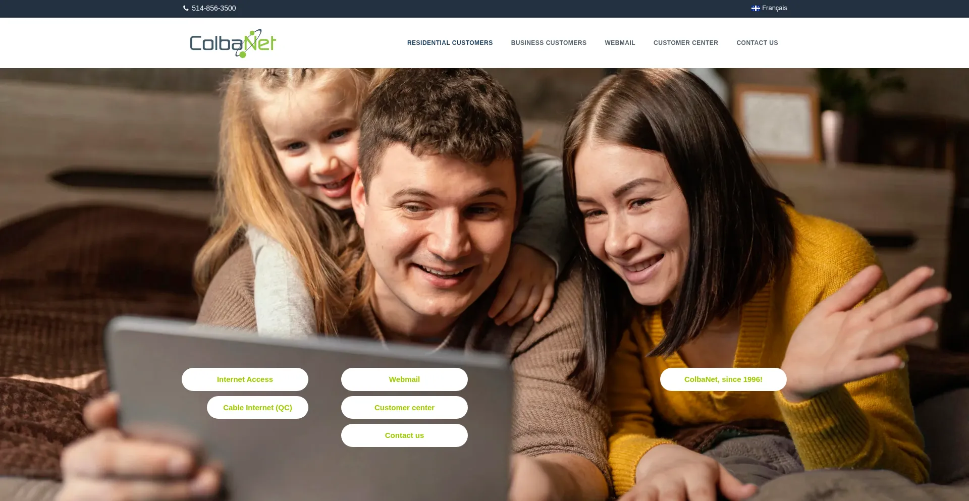 Website screenshot of Colba.net