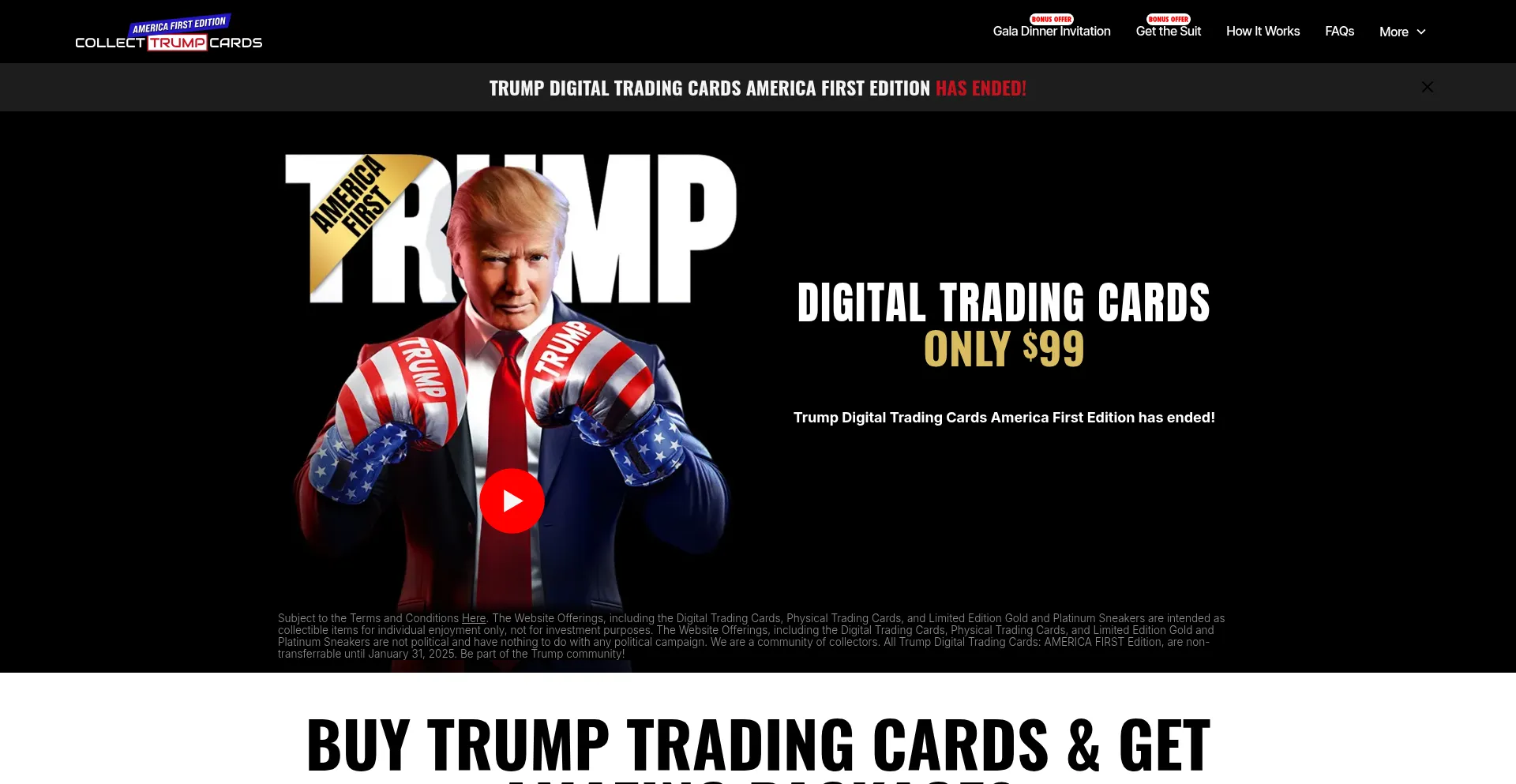 ¿És Seguro y Confiable Collecttrumpcards.com?