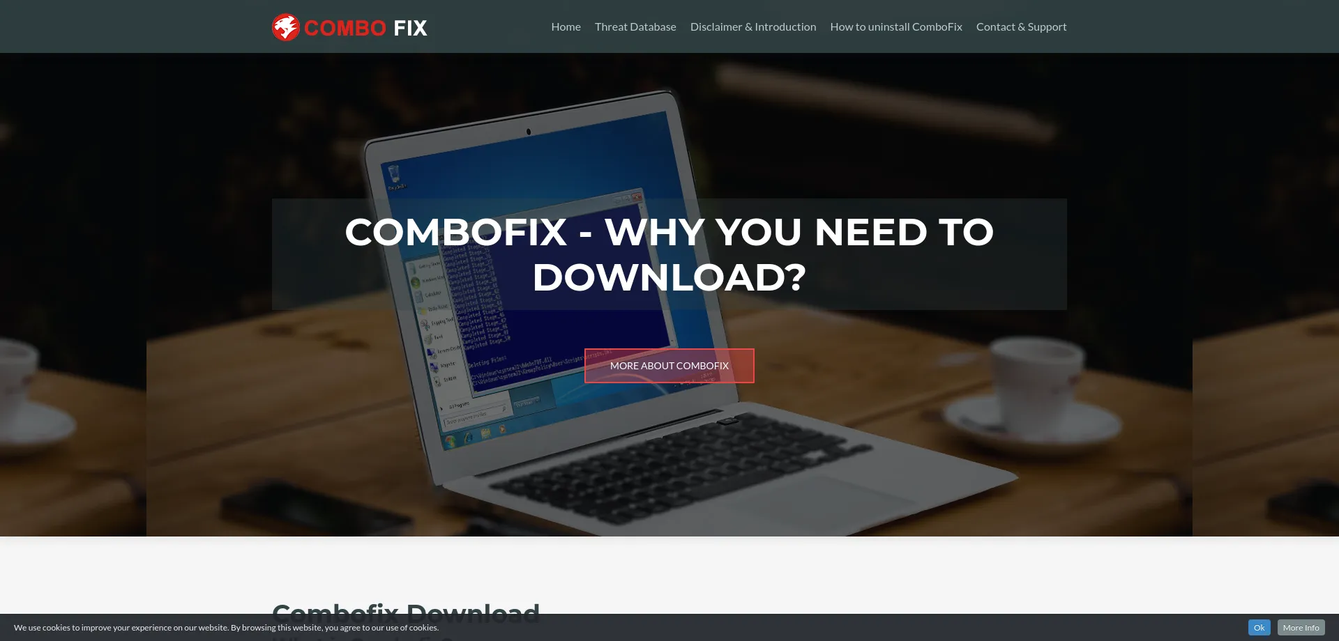 Website screenshot of Combo-fix.com