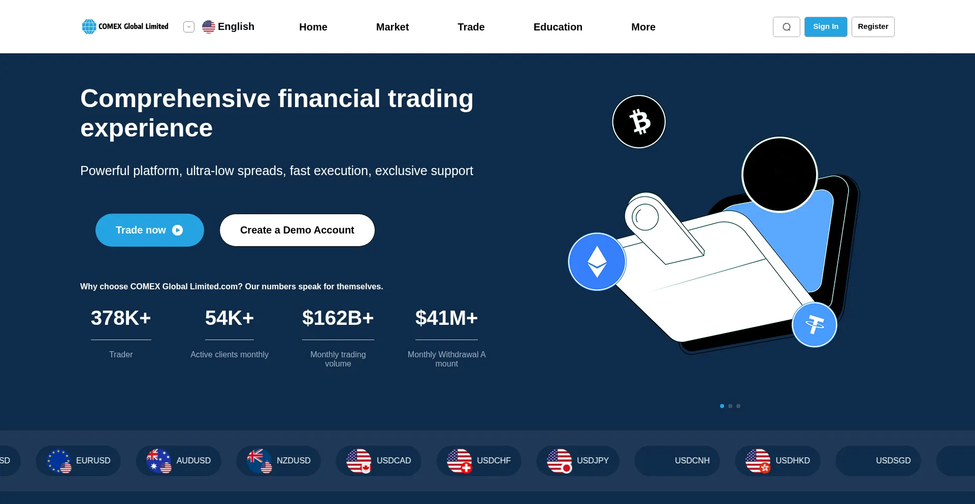 Website screenshot of Comexgloballimited.com