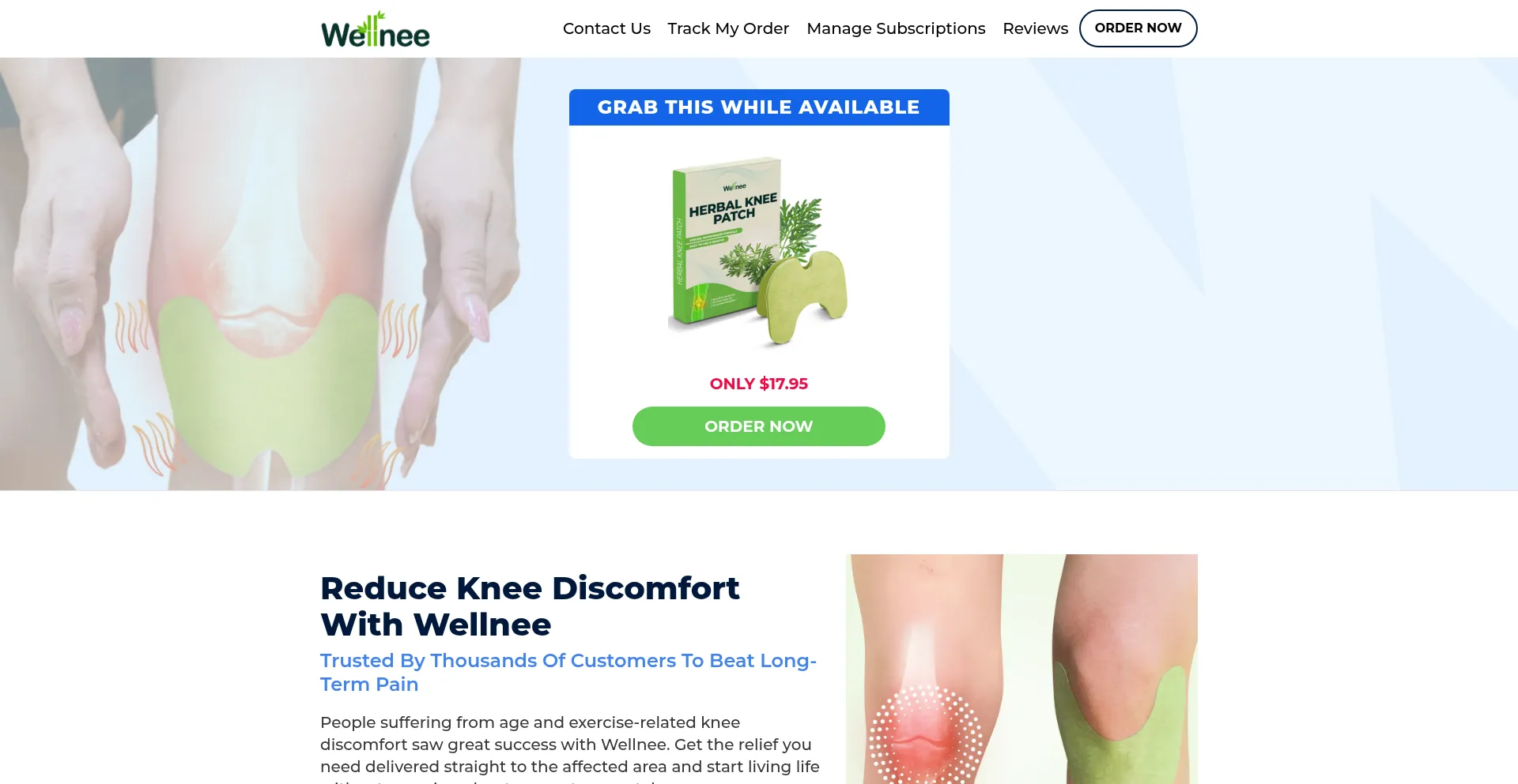 Website screenshot of Comfortkneepads.com